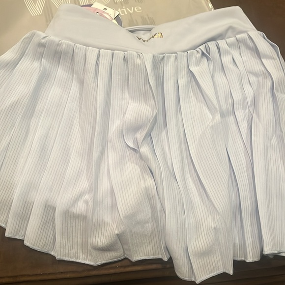 Wiskii Blue Silver Surf Gray Asymetrical tennis skirt size small New - Picture 2 of 4